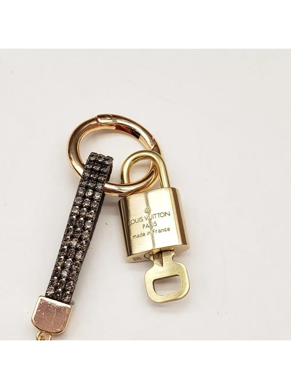 LV Gold Padlock 🔑 Authentic Louis Vuitton Charm + Unbranded Heart Keychain